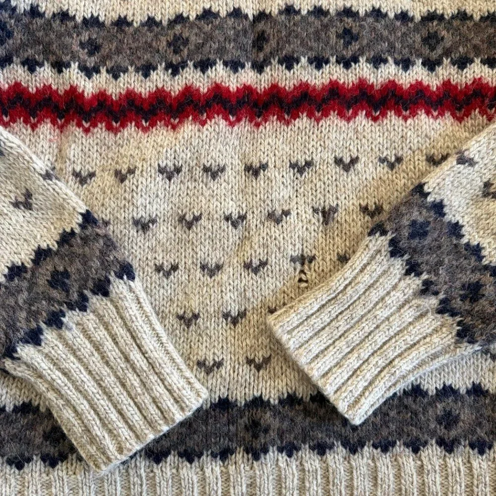 Vintage WOOLRICH Wool Fair Isle Nordic Sweater Small/Medium READ - Picture 5 of 8